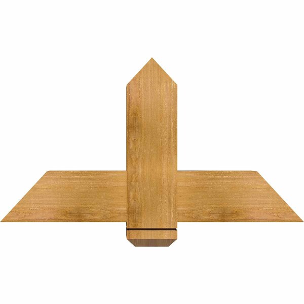 Ekena Millwork Eugene Rough Sawn Timber Gable Bracket, Western Red Cedar, 36"W x 19"H x 6"D x 6"F, 13/12 Pitch GBW036X19X0606EUG00RWR - main